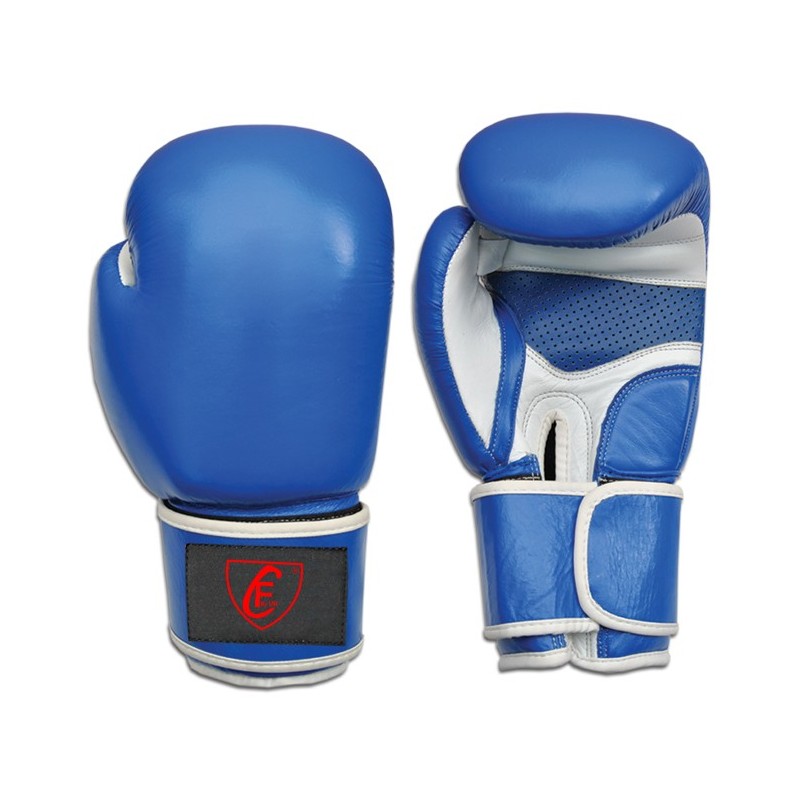 New Men's 2015 Boxing Gloves Cowhide Leather,Blue and White - FIGHT ...